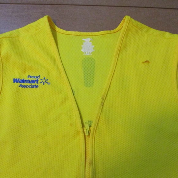 Walmart Associate Yellow Zip Uniform Employee Work Vest Unisex Sz 3XL - Picture 7 of 10